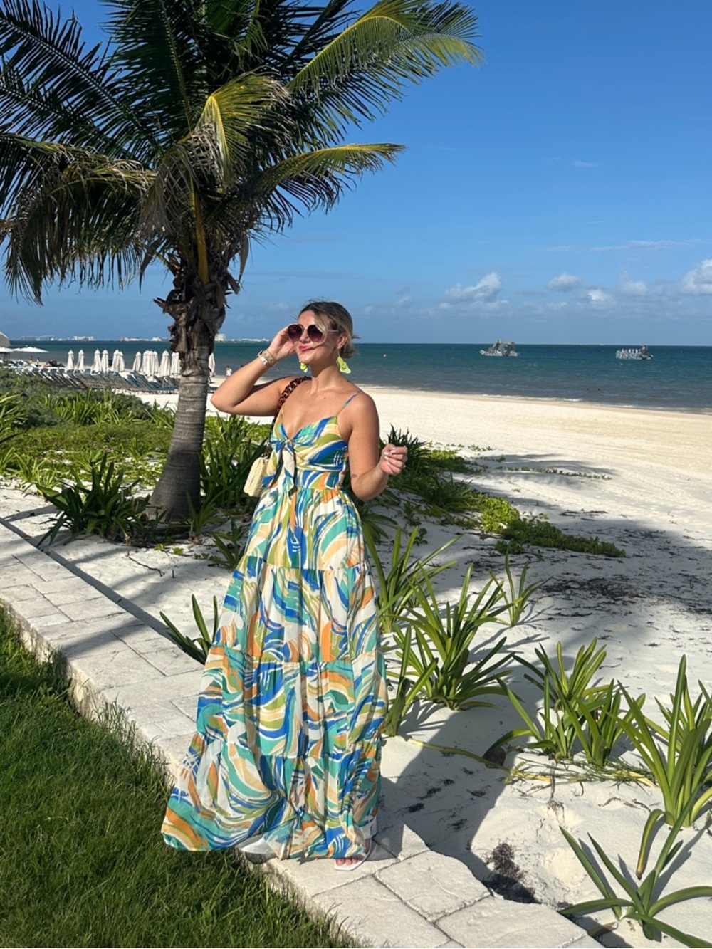 Baltic Born Strappy tie front maxi dress